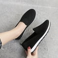 thumbnail image 5 of Siilsaa Womens Sneakers Slip On Walking Shoes Breathable Running Shoes Lightweight Mesh Gym Shoes Non Slip Workout Shoes(Black,6.5-7), 5 of 5