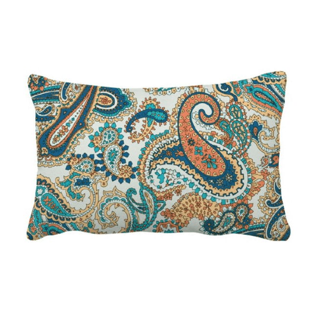 Classical Blue Orange Fish Pattern Throw Pillow Lumbar Insert Cushion Cover Home Decoration