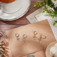 thumbnail image 7 of 2 Pairs Sliver Gold Plated Drop Dangle Cross Hoop Earrings for Women Crystal Trendy CZ Huggie Hoops Dangling Rhinestone Cross Earrings Opal Cross Earrings Leverback Jewelry Gifts DIY, 7 of 7