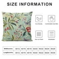 thumbnail image 5 of COMIO   Standard Size Floral Printed Butterfly Pillow Cases Soft Breathable Cooling Pillowcase Decorative Pillow Cover (Standard,  Green Flowers), 5 of 5