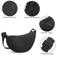 thumbnail image 2 of Small Nylon Crescent Crossbody Bag  Half Moon Shape Bag  Dumpling Bag with Adjustable Strap, 2 of 6