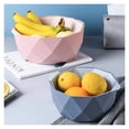 thumbnail image 3 of Bandeja de frutas for sala de estar, hogar, cocina, doble lavado, escurridor de verduras, cesta de frutas, frutero azul, verde y rosa, 3 of 5