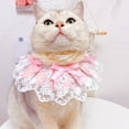 thumbnail image 3 of Exquisite Floral Print Cat Bib - Soft & Comfortable Pet Neck Scarf for Daily Wear, 3 of 8
