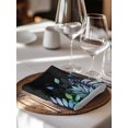 thumbnail image 6 of Colorful Leaf Cloth Napkins Set of 4 Reusable Dinner Napkins, Farm Pastoral Plant Watercolor Black Cocktail Napkin Washable Table Napkins for Wedding/Holiday Party/Baby Shower 20"x20", 6 of 7