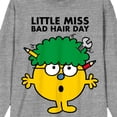 thumbnail image 2 of Mr Men & Little Miss Little Miss Bad Hair Day Women's Heather Gray Long Sleeve Crew Neck Tee-Small, 2 of 4
