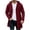 Wine, variant on HBYJLZYG Men's Long Hooded Coat, Snap Button Fleece Lined Overcoat with Pockets, Casual Solid Color Outerwear for Fall Winter Daily Wear