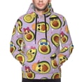 thumbnail image 4 of Hoodies for Men - Cute Avocado Flower Purple Long Sleeve Comfrt Men'S Fashion Hoodies & Sweatshirts, Sweatshirts for Men Hoodies Pullover Clothing Clothes with Pouch, 4 of 7