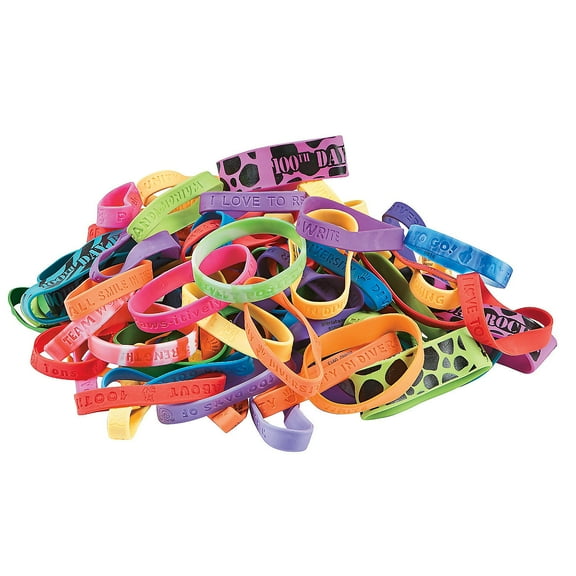 Rubber Bracelet Assortment - Jewelry - 144 Pieces