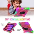 thumbnail image 6 of AVAWO iPad Mini 6 Case (8.3 inch 2021 Release), iPad Mini 6th Generation Kids Case, Shockproof Rugged Kids Case with [360 Rotating Stand] [Hand Strap] [Pencil Holder] for iPad Mini 6th Gen 8.3-Rose, 6 of 7