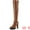 Brown, variant on Women's Platform Chunky Heels Over the Knee High Boots Brown 9