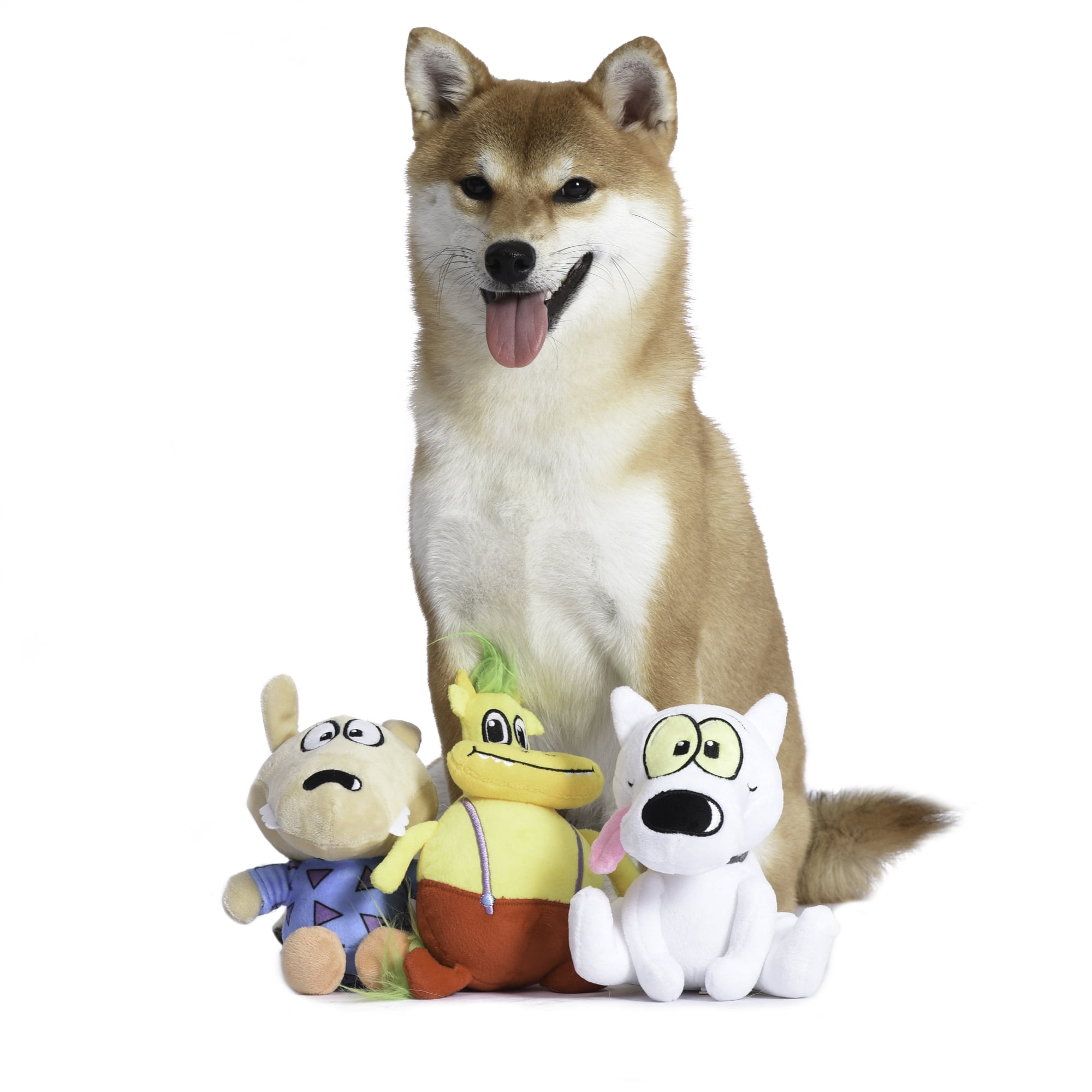 Nickelodeon Rocko's Modern Life 3 Piece Dog Toy Set | Rocko, Spunky, Heffer 6 Inch Dog Toy Figures, Squeaky Dog Toys from Nickelodeon | Nickelodeon Toys for Dogs, Squeak Dog Toys