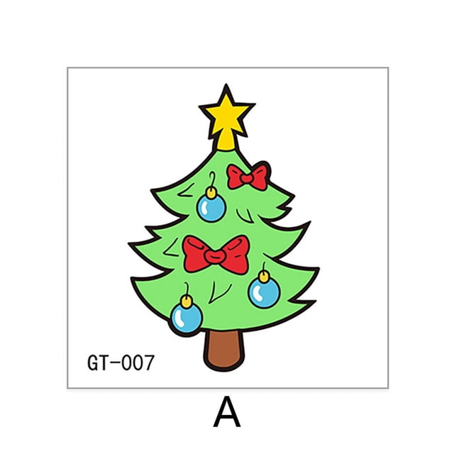 Christmas DecorStickers2021 Cross-border New Children's Christmas Luminous Tattoo Sticker Face Sticker Snowflake Waterproof Luminous Tattoo StickerHousehold stickers