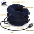 thumbnail image 2 of FrostHike Cervical Neck Traction Device. Adjustable Inflatable Neck Stretcher & Neck Brace for Neck Pain Relief. Neck Traction Pillow Provides Neck Decompression and Neck Tension Relief (Blue), 2 of 5