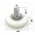 thumbnail image 2 of Rueda de rodamiento de nailon (diámetro 19mm), polea de rodamiento con tornillo, polea de cajón de rueda pequeña, rueda de caja registradora, 2 of 4