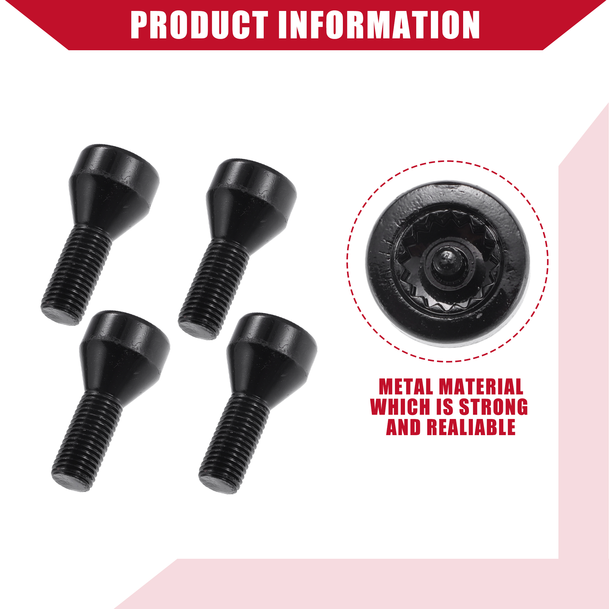 Unique Bargains Wheel Lock Set Lug Nuts Bolts for BMW 528i 1978-1987 and Z4 2003-2008