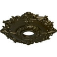 thumbnail image 3 of Ekena Millwork 18"OD x 3 1/2"ID x 1 1/2"P Riley Ceiling Medallion (Fits Canopies up to 4 5/8"), Hand-Painted Green Gold, 3 of 5