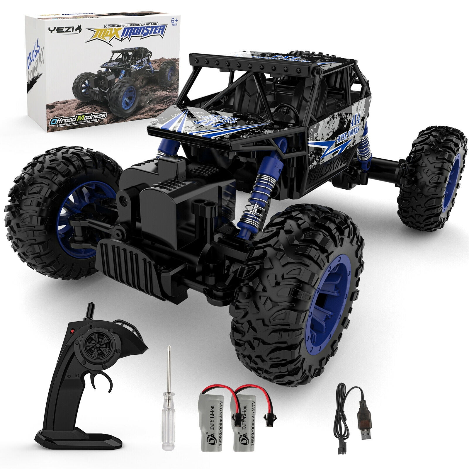 Click N’ Play Remote Control Car 4Wd Off Road Rock Crawler Vehicle 2.4 Ghz Gr