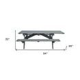 thumbnail image 3 of HomeRoots Gray Solid Wood Outdoor Picnic Table, 3 of 7
