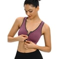 thumbnail image 2 of SAYFUT Women Zip Front Sports Bra Adjustable Straps High Support Medium Impact Zipper Front Hook Running Bra Crisscross Padded, 2 of 7