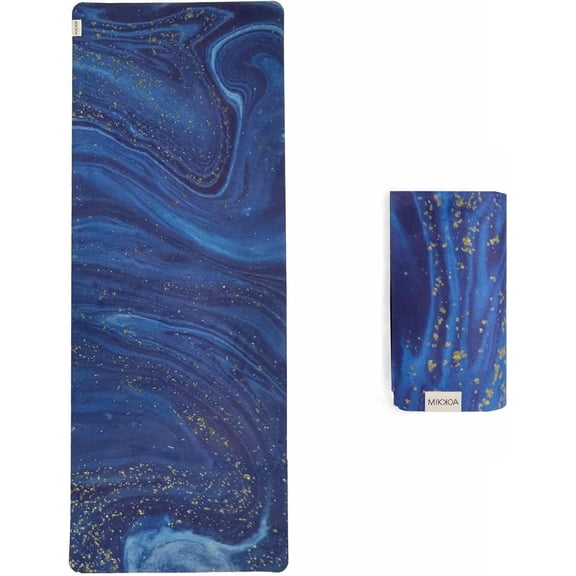 Travel Yoga Mat 1.5mm | Foldable, Lightweight for Backpacking, Retreat, Outdoors, Gym, Pilates | Exercise Mat | Machine Washable