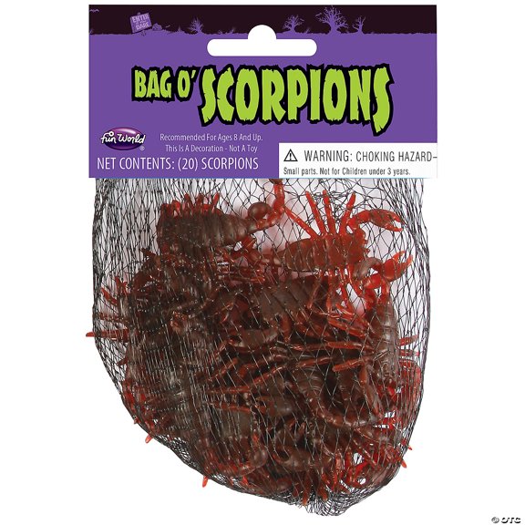 Funworld FW91467S Bag of Scorpions Decoration - 20 Pc.