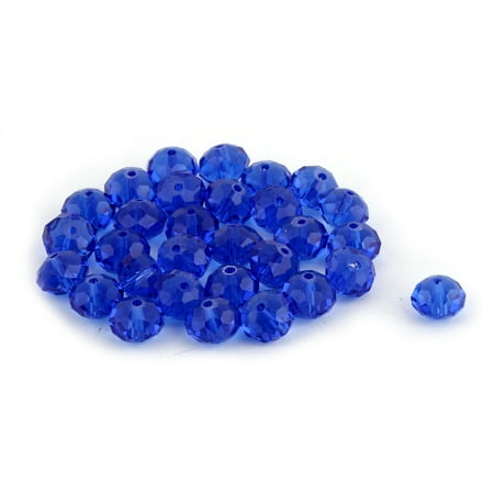 Dark Blue Crystal - Girls Jewelry Necklace Artifical Glittery Crystal Beads Dark Blue 10MM 30 PCS