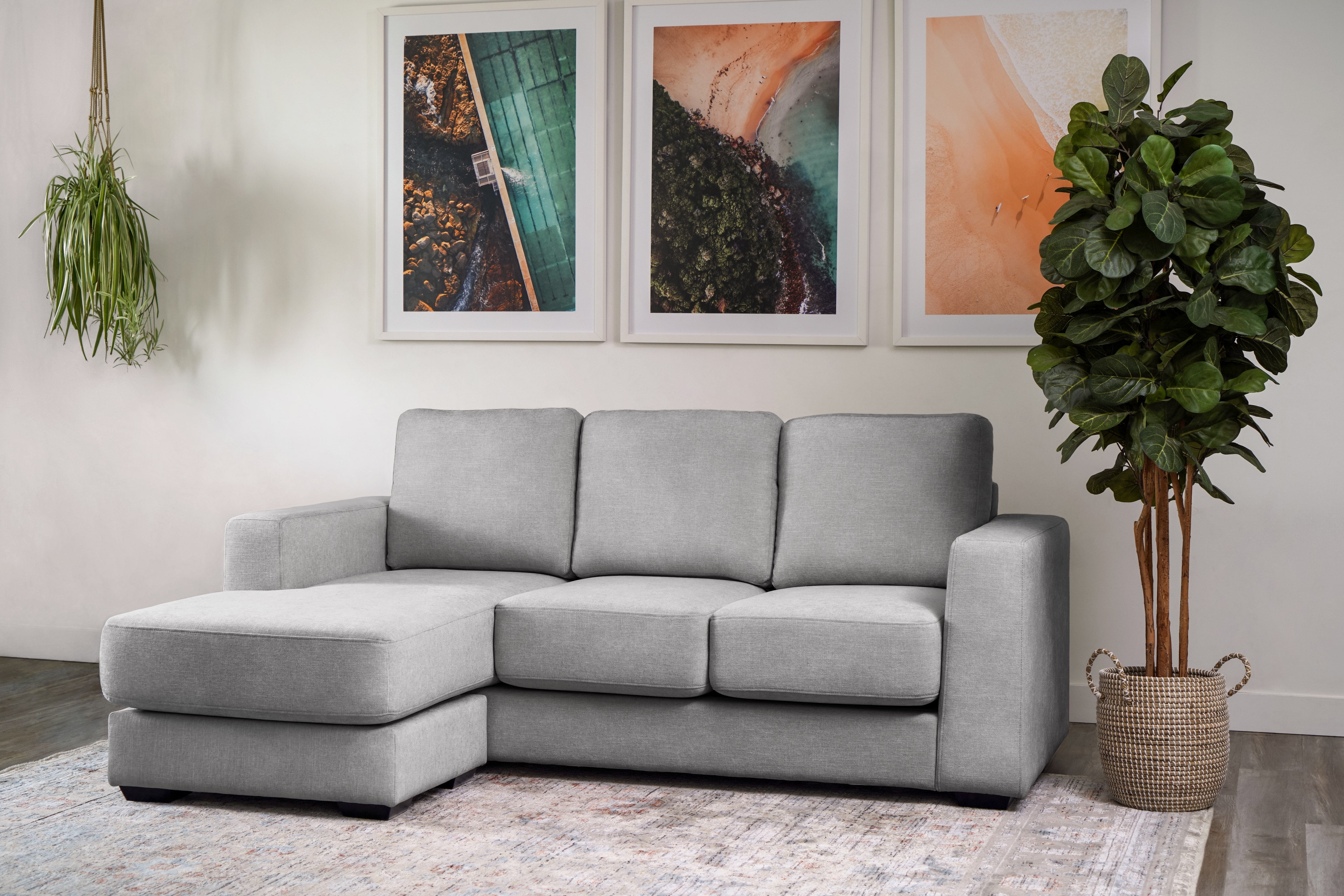 Comfy Reversible Chaise Gray Sectional