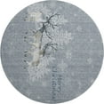 thumbnail image 2 of Addison Rugs Mayfield Washable Holiday Reindeer Ash Round Rug, 8' x 8', 2 of 5