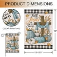 thumbnail image 2 of Fall for Jesus He Never Leaves Garden Flag, Religious Cross Autumn Pumpkin Gourd Decorative Yard Outdoor Home Small Decor, Thanksgiving Maple Leaf Plaid Farmhouse Outside House Decoration 12.5x18, 2 of 6