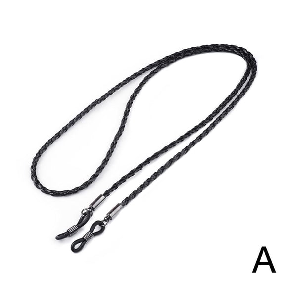 Eyeglass Strap Chains, Eyeglasses Strap for Men Women, Leather Glasses Holder Around Neck Chains Straps, Multicolor PU Leather Glasses Lanyard for Mom Grandma