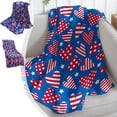thumbnail image 7 of Moocorvic 4th of July American Flag Throw Blanket Stars Stripes Fleece Blankets for Couch Sofa Bed 27.6x39.4 inch, 7 of 7