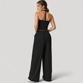 thumbnail image 7 of Women's Wide Leg Lounge Pants with Drawstring Waist and Relaxed Fit for All-Day Comfort - X Large, Black, 7 of 7
