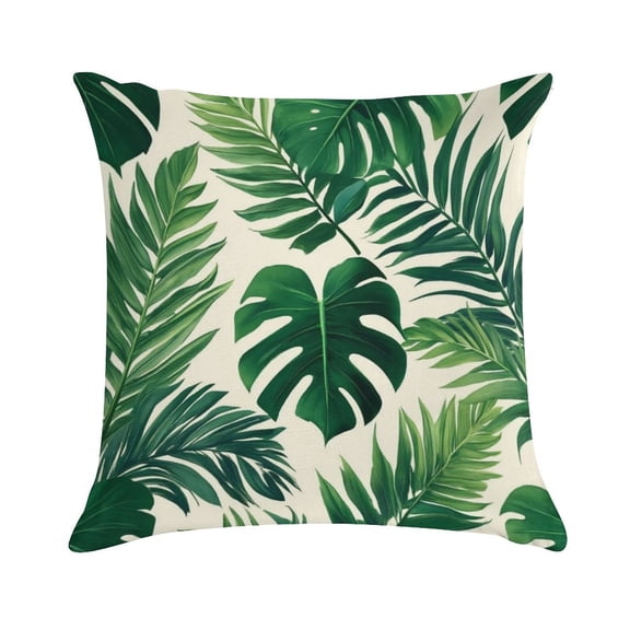 Tropical Palm Leaves in Hawaii Pillow Covers,Tropical Palm Leaves in Hawaii Throw Pillow Covers 18"×18" ,Living Room Sofa Couch Pillow Covers,Decorative Pillow Covers