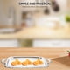 thumbnail image 2 of Plato rectangular de acero inoxidable para servir alimentos, bandeja para servir aperitivos y frutas con asa., 2 of 6