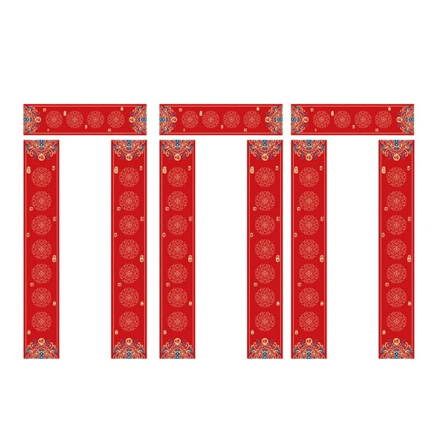 3 juegos de papel de coplas en , decoraciones Chun Lian, papel de caligrafía Xuan rojo, decoración del año del Caballo para puerta de entrada Estilo B
