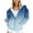 Blue, variant on Dezsed Zip Up Hoodie Women Women's Casual Printed Zippered Long Sleeved Hooded Sweater Jacket Top Wine XL