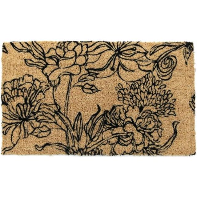 IUC International 948S Ink Bouquet Hand Woven Coir Doormat
