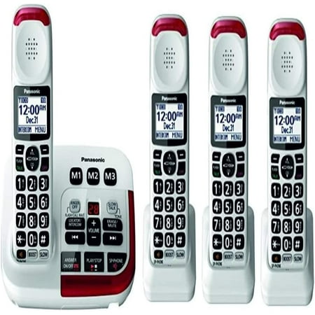 Panasonic KX-TGM420W F317 4 Handsets Cordless Phone with Digital Answering Machine  White  4 Count price history on PriceWatchPro