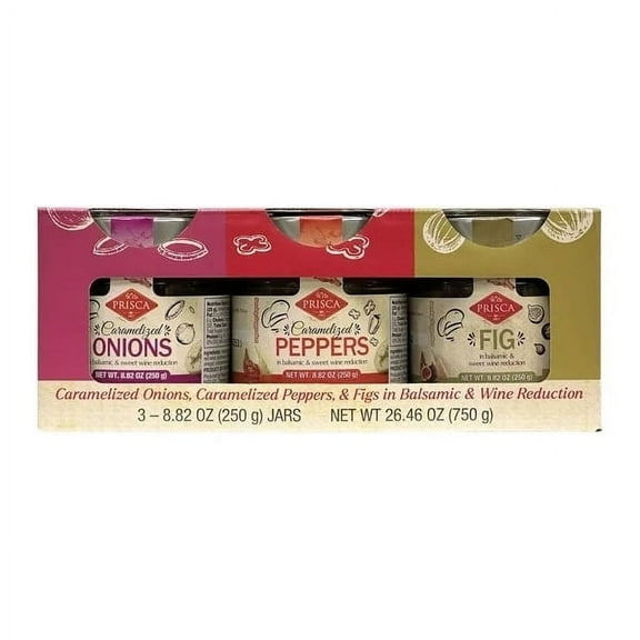Prisca Onion Fig and Sweet Peppers 8.82 Ounce (Pack of 3)