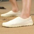 thumbnail image 5 of Womens Slip On Water Shoes Quick Dry Lightweight Aqua Socks for Beach Pool Non-Slip Barefoot Feel Beige,Size 8.5, 5 of 9
