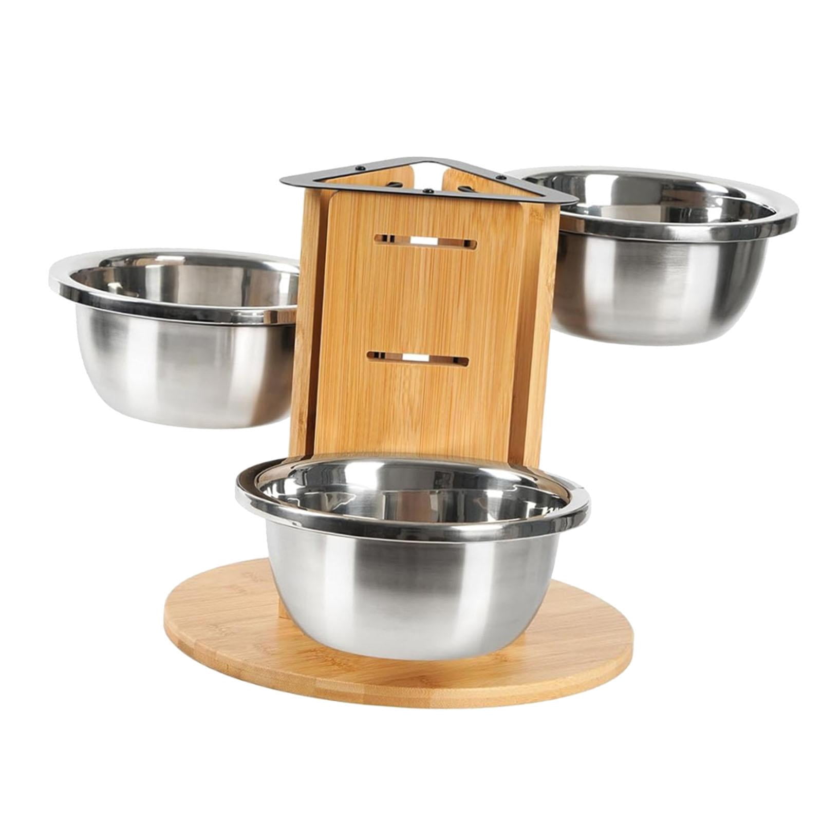 Serenable Elevated Dog Bowls Feeding Bowls Sturdy Portable Easy Care Pet Supplies Pet Feeder Feeding Station for Small Medium Large Dog