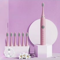 Byujiro Electric Toothbrush with 6 Brush Heads, Soft Bristle Toothbrush Rechargeable Adult Toothbrush
