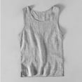 thumbnail image 2 of Linen Tank Tops for Men Summer, Solid Color Casual Sleeveless T Shirts, Grey L, 2 of 7