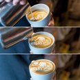 thumbnail image 5 of Stainless Steel Milk Frothing Pitcher Cappuccino Pitcher Pouring Jug Espresso Cup Creamer Cup for Latte Art, 12 Ounce (350 ML),Silver Pen, 5 of 7