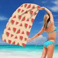 thumbnail image 4 of Summer Savings Clearance! Boovnll Beach Towels 30x59 In Quick Dry Microfiber Watermelon Printing Beach Towels Oversized Lightweight Sand Free Beach Bathroom Travel Pool Hotel Party Shawl Beach Towel, 4 of 7