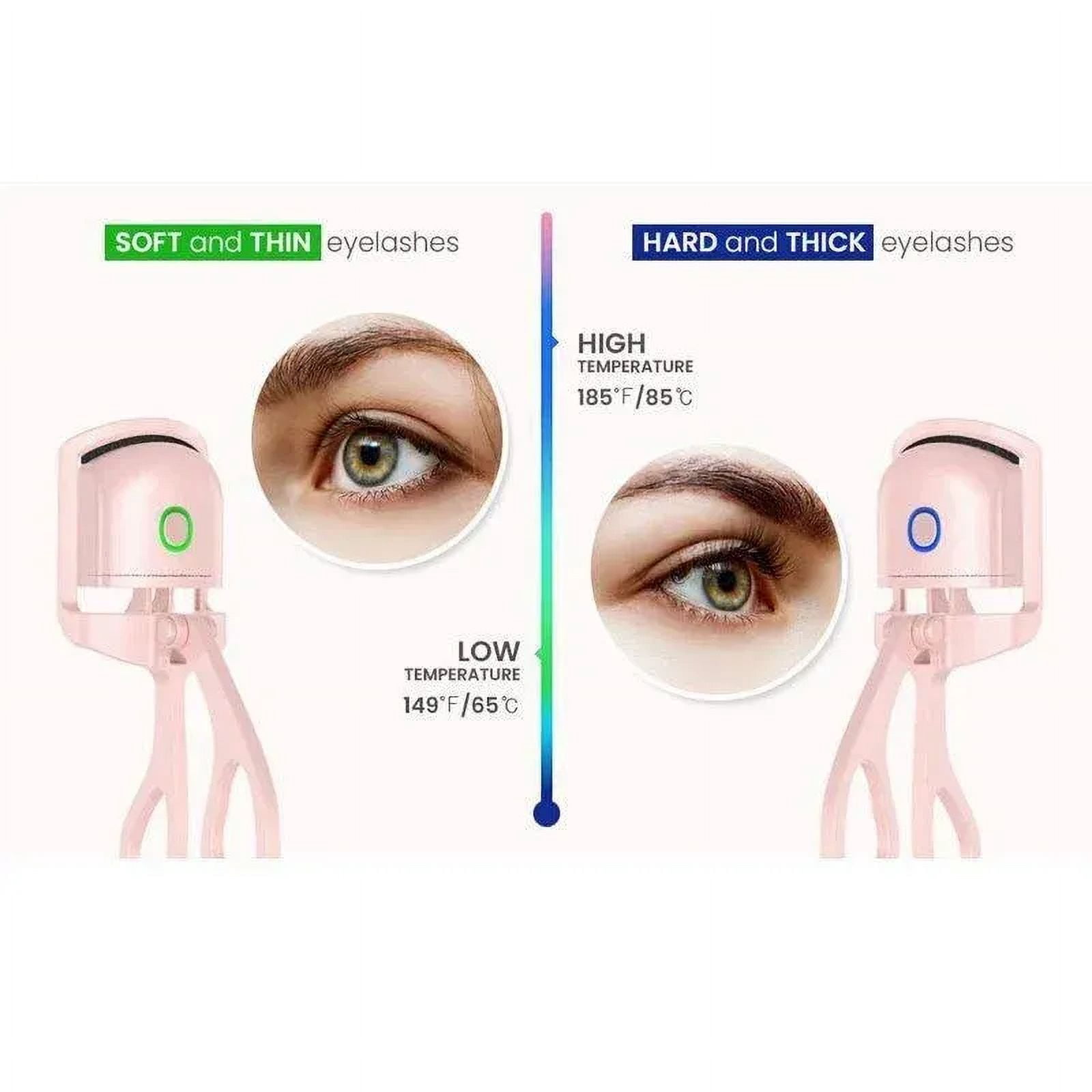 CNKESS Factory wholesale  Mini Heated Eyelash Curler Portable Eyelash curler  Rechargeable Heated Eyelash Curler