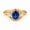 Rose Plated, variant on Blue Sapphire & Diamond Ring, Dainty Engagement Ring, Stackable Band Ring, Minimalist Proposal Handmade Jewelry, Past Present Future Ring