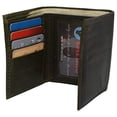 thumbnail image 4 of Real Cowhide Leather Wallets for Men RFID Blocking Slim Trifold Wallet with ID & Card Slots, 4 of 18