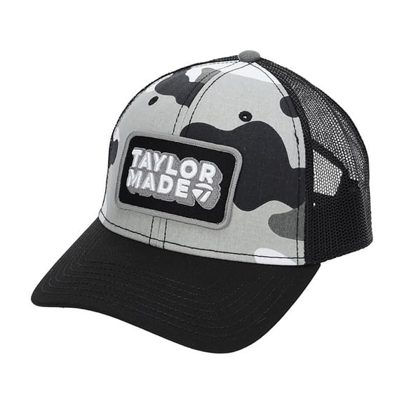 NEW TaylorMade Ventura Retro Trucker 2024 Snapback Hat Cap - Grey Camo XS