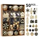 thumbnail image 1 of Juego de adornos de esferas de Navidad, esplendor de Navidad ,colgantes decorativos inastillables para decoración de árbol de Navidad(Rojo, verde y blanco)(), 1 of 4